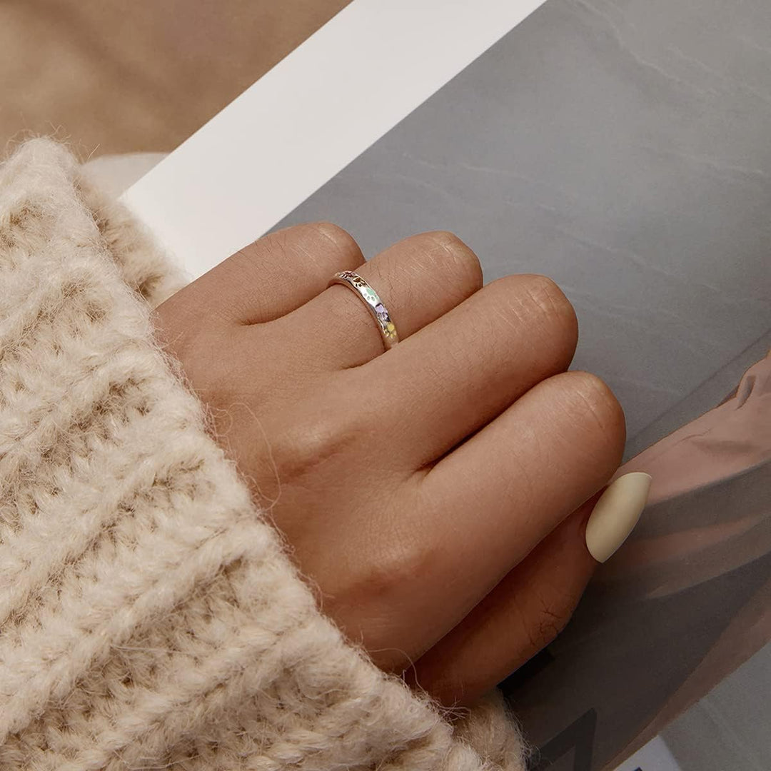 Sterling-Silber Ring mit Pfotenabdruck.