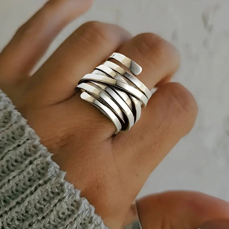 Bliss - Vintage Dicke Schicht Silberring