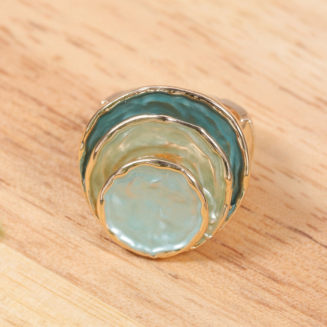 Boho Dreischichtiger Emaille-Ring