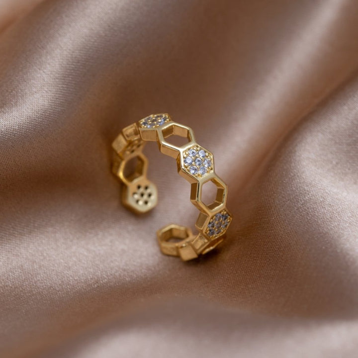 Biene - Gold- & Kristallring