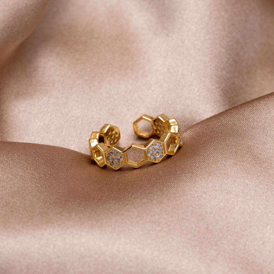 Biene - Gold- & Kristallring
