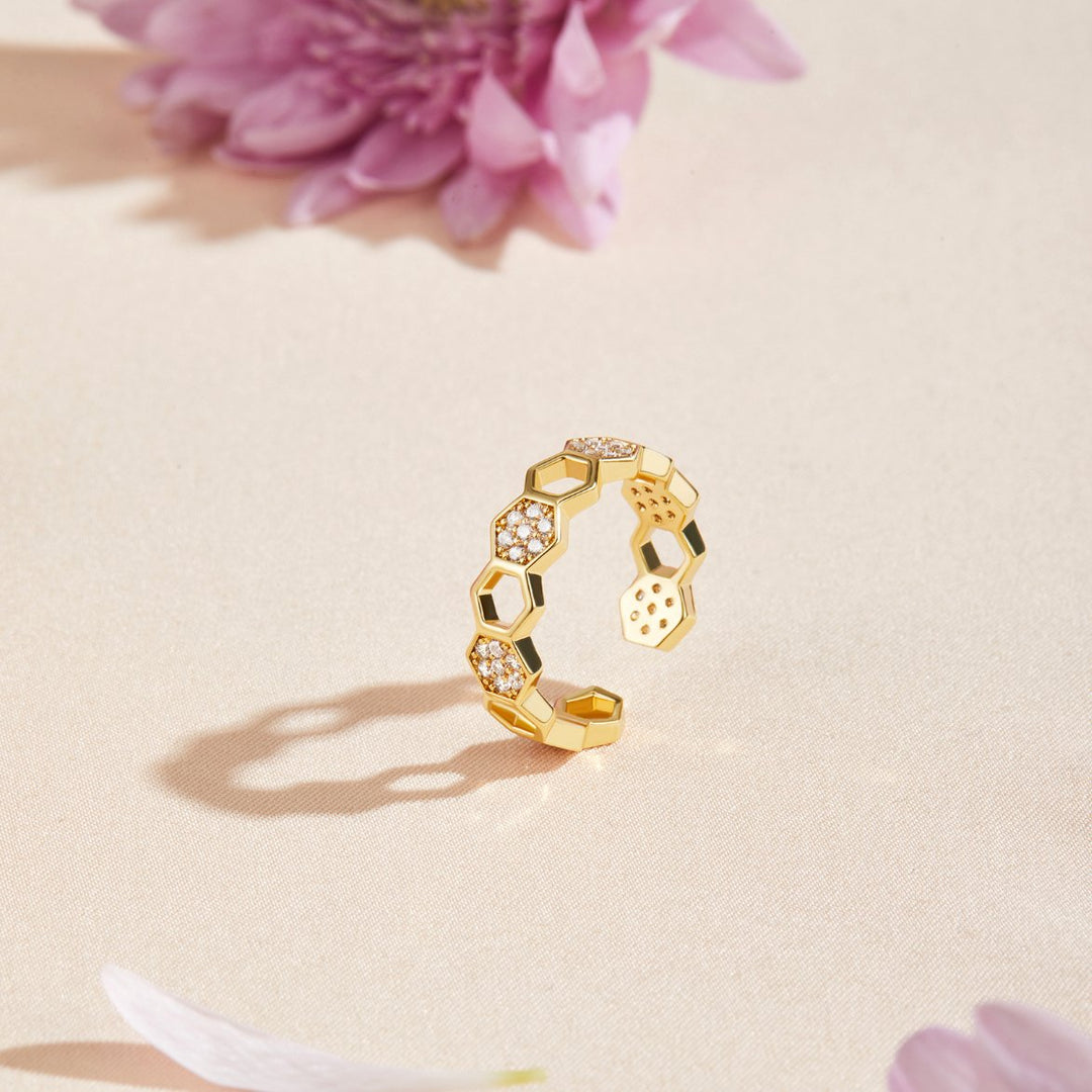 Biene - Gold- & Kristallring