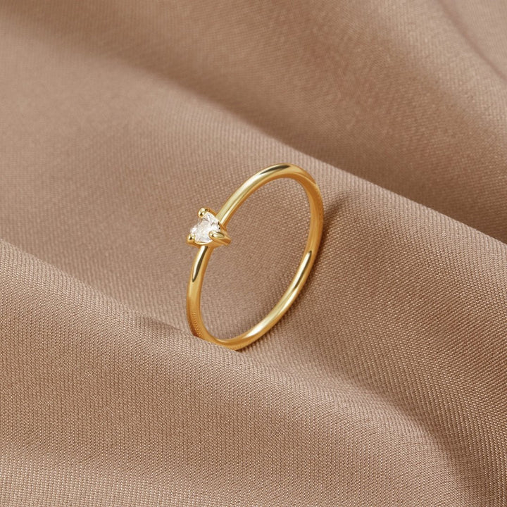 Liebe - Kristall Herzring